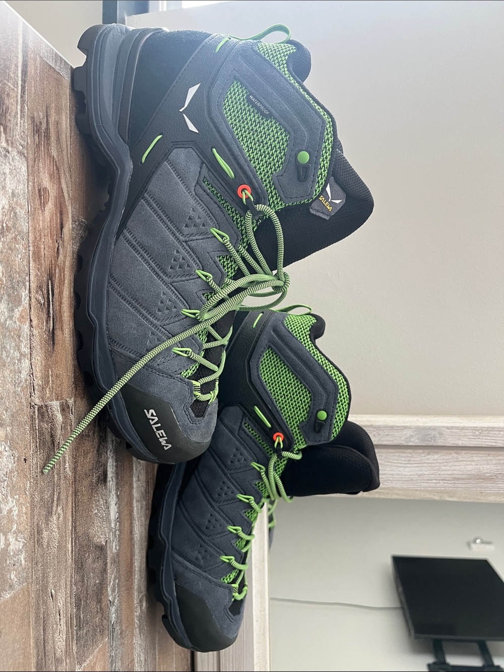 Salewa Men's Grey & Green Hiking Boots